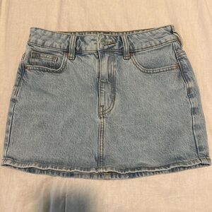 PacSun Sky Blue Denim Mini Skirt